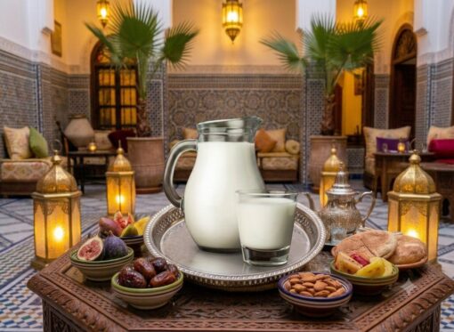 كأس اللبن - مطعم شهيوات أم قصي بطنجة